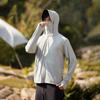 Ropa de Protección Solar de Marca Grande del Mismo Estilo para Mujer Verano Anti-ultravioleta Chaqueta Ajustada para Exteriores Transpirable Seda de Hielo Ropa de Pesca para Hombre