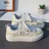 Tênis Casuais Respiráveis de Designer Estilo College Coreano Novo Versátil Primavera 2026 Cano Baixo com Solado Grosso
