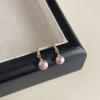 Diseño de nicho aretes de tuerca geométricos irregulares personalizados aretes simples de perla natural elegantes para combinar con todo aretes de alta gama