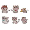 Nuevos Parches de Tela Autoadhesivos de Gatitos Lindos de Dibujos Animados para Accesorios de Ropa, Decoración de Ropa Infantil, Parches Bordados sin Coser en Stock