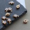 Pingente de cristal micro-cravejado com zircônia em forma de estrela, borda para pulseira, brincos, gadgets, faça você mesmo, material para grampo de cabelo Hanfu, grinaldas