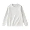 Sudadera unisex de color liso para comercio exterior japonés y coreano, transpirable para otoño e invierno, duradera, versátil, jersey de cuello redondo, chaqueta superior de corte holgado