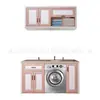 Balcón Aleación de Aluminio Gabinete para Lavadora Combinación de Gabinetes Espacio Aluminio Todo Aluminio Gabinete de Baño Gabinete Integrado para Lavadora de Carga Frontal