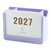 Nuevo Calendario Multifuncional Simple Portaplumas de Plástico Adorno de Escritorio de Plástico ABS Acrílico Calendario de Escritorio