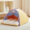 Ninho de gato tenda de inverno fechado segurança cama de cachorro casa de segurança universal para todas as estações ninho para cachorro pequeno pet