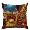 Nova Capa de Almofada com Estampa de Natal da Amazon Alce de Natal Capa de Almofada Decorativa para Sofá de Casa Almofada de Cabeceira