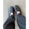 Zapatos de Ballet Planos de Terciopelo Retro para Mujer 2026 Otoño e Invierno Nuevo Estilo Zapatos Peludos para Usar al Aire Libre con Correas de Velcro Zapatos Mary Jane