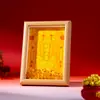 Adorno Taoísta del Oficial Celestial Bendiciendo al Dios de la Riqueza de las Cinco Direcciones, Tarjeta Amuleto de la Fortuna, Exhibición de Mesa, Marco de Fotos, Decoración de Bendición para el Nuevo Hogar