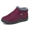 Sapatos de Algodão Inverno Casal Botas de Neve Botas de Algodão Acolchoadas com Forro de Lã Poliuretano Quente Sapatos Casuais para Caminhada Sapatos de Bico Redondo para Idosos
