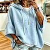 2026 Nova Jaqueta Moletom com Capuz Ombro Caído Europeia e Americana Estampa Digital 3D Moda Inverno Casual Confortável Versátil
