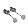 Pendientes de plata esterlina con jade Hetian, accesorios Hanfu, estilo chino antiguo, retro, de plata tailandesa, pendientes de perlas con incrustaciones de loto para mujer