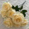 Nueva rosa Chen de ensueño de 7 cabezas flor artificial adornos de escritorio flores falsas DIY decoración de camino de boda flores de seda hechas a mano al por mayor