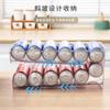 Grande de camada dupla latas de refrigerante geladeira caixa de armazenamento 12 latas transparente auto-rolling cerveja cola prateleira de armazenamento de bebidas