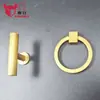 Nuevo Tirador de Puerta de Gabinete con Cajón Estilo Chino, Tirador Dorado para Puerta de Mueble, Anillo Colgante de Aleación de Aluminio, Tirador Redondo de Latón, Venta al por Mayor del Fabricante