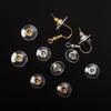 100 PCs Transparente Plástico Silicone Ear Plug Brincos Pérola Brincos Back Plug DIY UFO Brincos de Ouro Acessórios