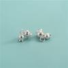 Plata de Ley S925 Colgante Doble de Flores de Lirio del Valle Pulsera de Perlas Colgante Accesorios de Tulipan Paquete de Materiales para Manualidades con Cuentas