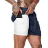 Venta Caliente Transfronteriza Pantalones Cortos Deportivos de Doble Capa para Hombre Fitness Entrenamiento Correr al Aire Libre Secado Rápido Ajustados Baloncesto Pantalones de Jogging