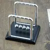 Pequeño Péndulo de Newton Bola de Choque Bola de Péndulo Bola de Choque para Descompresión Bola Pequeña Cuadrada de Equilibrio de Fuerzas Modelo de Regalo Artesanía de Metal