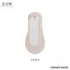 Meias Sociais Femininas de Verão Ultra Finas de Seda de Gelo com Laço Decote Baixo Invisíveis com Grip de Silicone Antiderrapante e Solado de Algodão