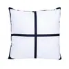 Funda de almohada en blanco serie Jiugongge para impresión por transferencia térmica transfronteriza funda de almohada de felpa corta funda de almohada de sofá para sublimación