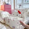 Juego de Cuatro Piezas de Gasa de Doble Capa de Algodón Puro Grado A Materno e Infantil Funda de Edredón de Algodón Puro Primavera y Verano Juego de Tres Piezas para Cama de Dormitorio Estudiantil 4