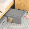 Caixa de Armazenamento para Base de Cama em Tecido Oxford Doméstica para Roupas Colchas tipo Gaveta Plana Visível