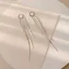 Corea del Sur Pendientes Largos de Moda Pendientes para Mujer Elegantes Famosos de Internet Personalidad Combinan con Todo Diosa del Amor Pendientes de Borla