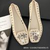 Zapatos de Gelatina de Cristal Coreanos Accesorios de Hebilla de Flor de Diamante DIY Sandalias Decorativas Flor de Zapato de Perla Extraíble Individual