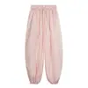 Pantalones Deportivos tipo Jogger para Mujer, Rayas Rosas, Secado Rápido, Verano 2026, Delgados, Sueltos, Rectos, Casuales, Versátiles, Pierna Ancha
