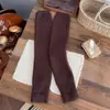 Pierneras de algodón grueso cálido de otoño e invierno para mujer, calcetines largos adelgazantes lulu blancos para yoga