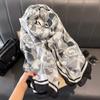 [Cabello Lacio de Fábrica] Versión coreana de primavera y verano nuevo algodón y lino gasa toalla delgada sedosa chal viaje protector solar toalla de playa mujeres