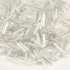 *Cuentas Tubulares Redondas Rellenas de Plata de 12 mm de Largo para Collar Hecho a Mano DIY Cortina de Puerta Cuentas Sueltas Coloridas Doradas Plateadas Blancas Negras Rojas Verdes Azules