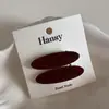 Pinza para el pelo de acetato linda y texturizada para mujer, pasador ovalado pequeño, pinza plana de pico de pato, pinza lateral, pinza para flequillo degradada