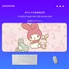 Kuromi Melody Mouse Pad Grande Dibujos Animados Niñas Lindas Oficina Teclado Pad Borde Cerrado Goma Antideslizante Alfombrilla de Mesa