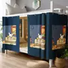 Cortinas de cama com estampas vibrantes para dormitórios universitários, fabricadas industrialmente, adequadas para camas de solteiro, tecido blackout, usadas para cobrir e ocultar a cama