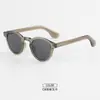 Gafas de Sol Estilo Nuevo Cx2221, Marca Grande Color Liso, Nuevo Estilo Coreano Montura Redonda, Gafas de Moda Polarizadas Retro, Protección Solar