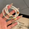 Pulsera apilada de cuatro piezas estilo Zen chino para mujer Diseño Ins Elegante Exquisita Pulsera de Bendición Regalo de Vacaciones