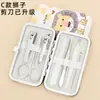 Cortauñas creativas de dibujos animados rojos de Internet de 7 piezas fabricantes herramientas portátiles de manicura para uñas set de cortauñas para el hogar