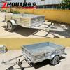 Remolque Plano de Acero Tipo Caja Pequeño de 1 Tonelada, Vehículo de Transporte para Excavadoras, Acero Galvanizado en Caliente, Exportable, Cuatro Ruedas