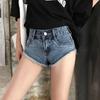 Nuevos Jeans de Mujer de Tiro Bajo de Moda con Bordes Deshilachados, Pantalones Cortos de Mezclilla Ultra Cortos Estilo Coreano para Mujer