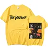 Camiseta Unisex Negra Vintage de The Weeknd Cuello Redondo Retro