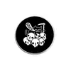 Estilo Gótico Oscuro Europeo Insignia Redonda de Aleación Calavera Gato Negro Halloween Dibujos Animados Estilos Mixtos Accesorios de Broche
