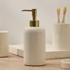 Juego de vasos de lavado de travertino color blanco roto, vaso para enjuague bucal, vaso para cepillo de dientes, vaso de baño de alta estética con bandeja, envío gratis
