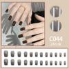 Cor sólida simples Nail Art Advanced Sense removível branco acabado 24 Nude preto branco vermelho vestido armadura