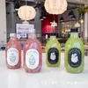 Copo de Chá com Leite e Suco para Jejum Leve Garrafa de Suco de Plástico para Pet Garrafa para Levar Garrafa de Cold Brew Garrafa de Gota d'Água Garrafa de Plástico com Canudo