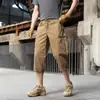 Marca de Tendência Tática Americana Roupa de Trabalho Calças de Oito Pontos Masculinas High-End Soltas Tamanho Grande Verão Casuais Finos Perna Reta Shorts Masculinos