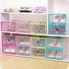 Caixa de Armazenamento de Sapatos Transparente de PP Espesso com Design de Gancho, Empilhável, à Prova de Poeira e Umidade, Venda Direta da Fábrica, Múltiplas Cores
