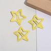Pinza para BB con estrella de cinco puntas pintada para el flequillo del pelo roto de niña, pasador para el pelo lateral de niña, tamaño pequeño, color caramelo de gota de agua