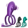Anillo Vibratorio para Pene de Doble Anillo al por Mayor Masajeador Vibratorio para Pene Anillo Retardante Productos para la Intimidad de Pareja Venta Caliente de Comercio Exterior