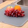 Tapete Isolante de Silicone Tapete de Drenagem para Cozinha Tapete para Prato Estilo Ocidental Tapete de Drenagem para Pia Tapete Quadrado para Mesa de Jantar Utensílios de Mesa Duráveis